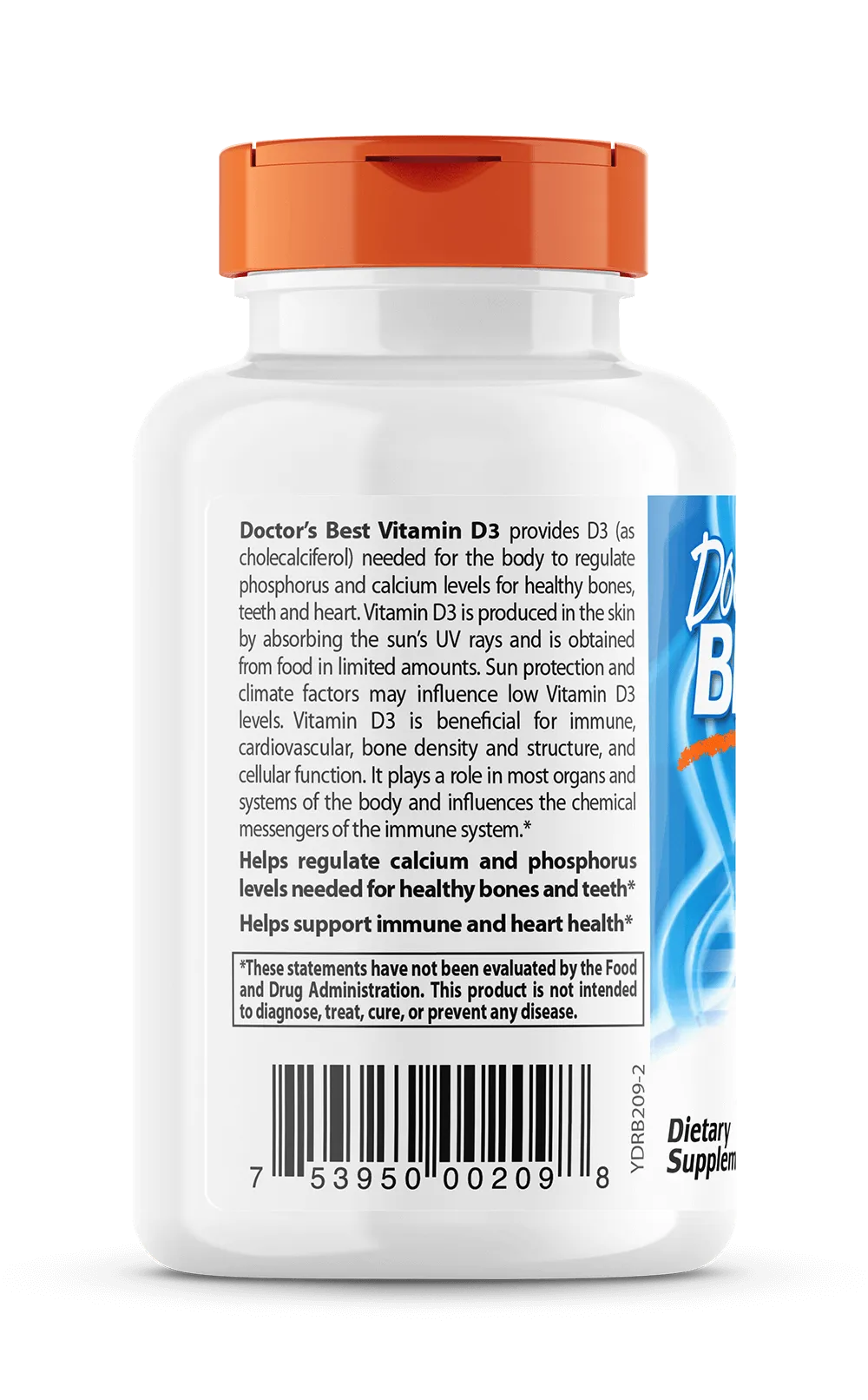 Doctor's Best Vitamin D3 1000IU, 180 sgls