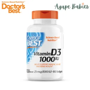 Doctor's Best Vitamin D3 1000IU, 180 sgls