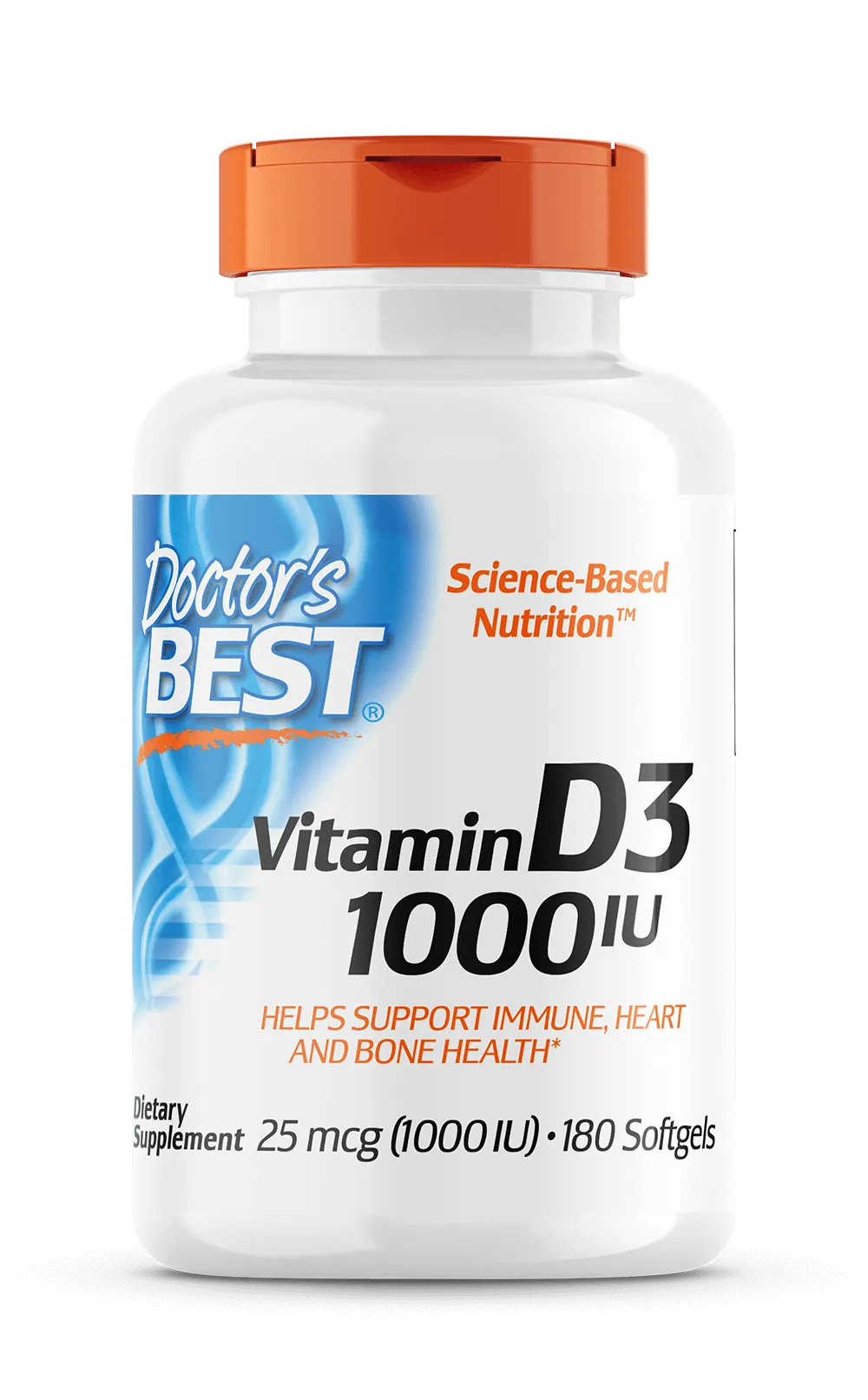 Doctor's Best Vitamin D3 1000IU, 180 sgls