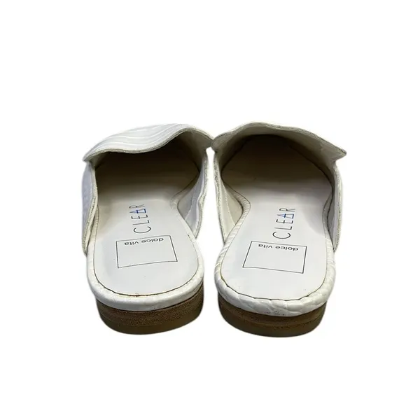 Dolce Vita Halee Light white Raffia Mule Size 8 Wide new