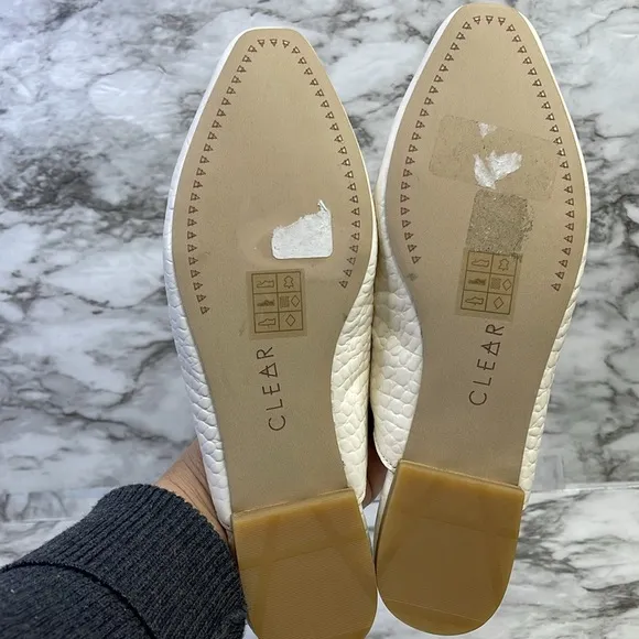 Dolce Vita Halee Light white Raffia Mule Size 8 Wide new