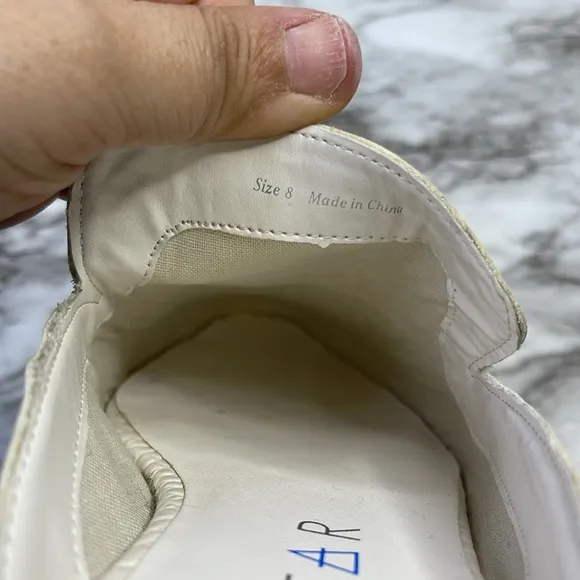 Dolce Vita Halee Light white Raffia Mule Size 8 Wide new