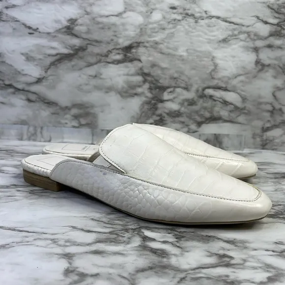 Dolce Vita Halee Light white Raffia Mule Size 8 Wide new