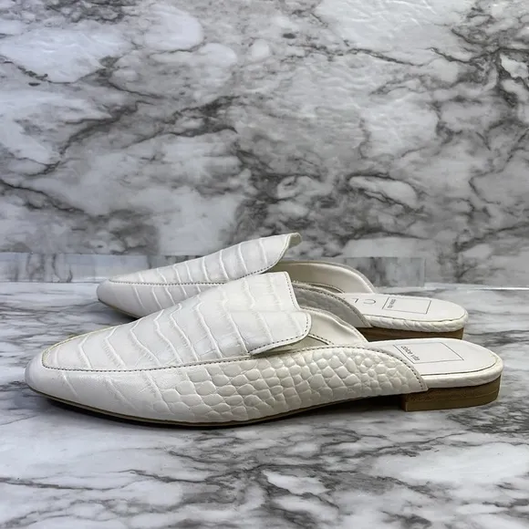 Dolce Vita Halee Light white Raffia Mule Size 8 Wide new