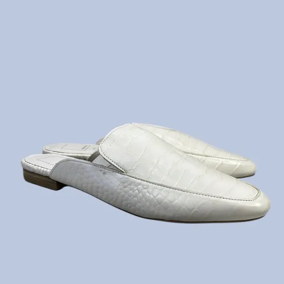Dolce Vita Halee Light white Raffia Mule Size 8 Wide new