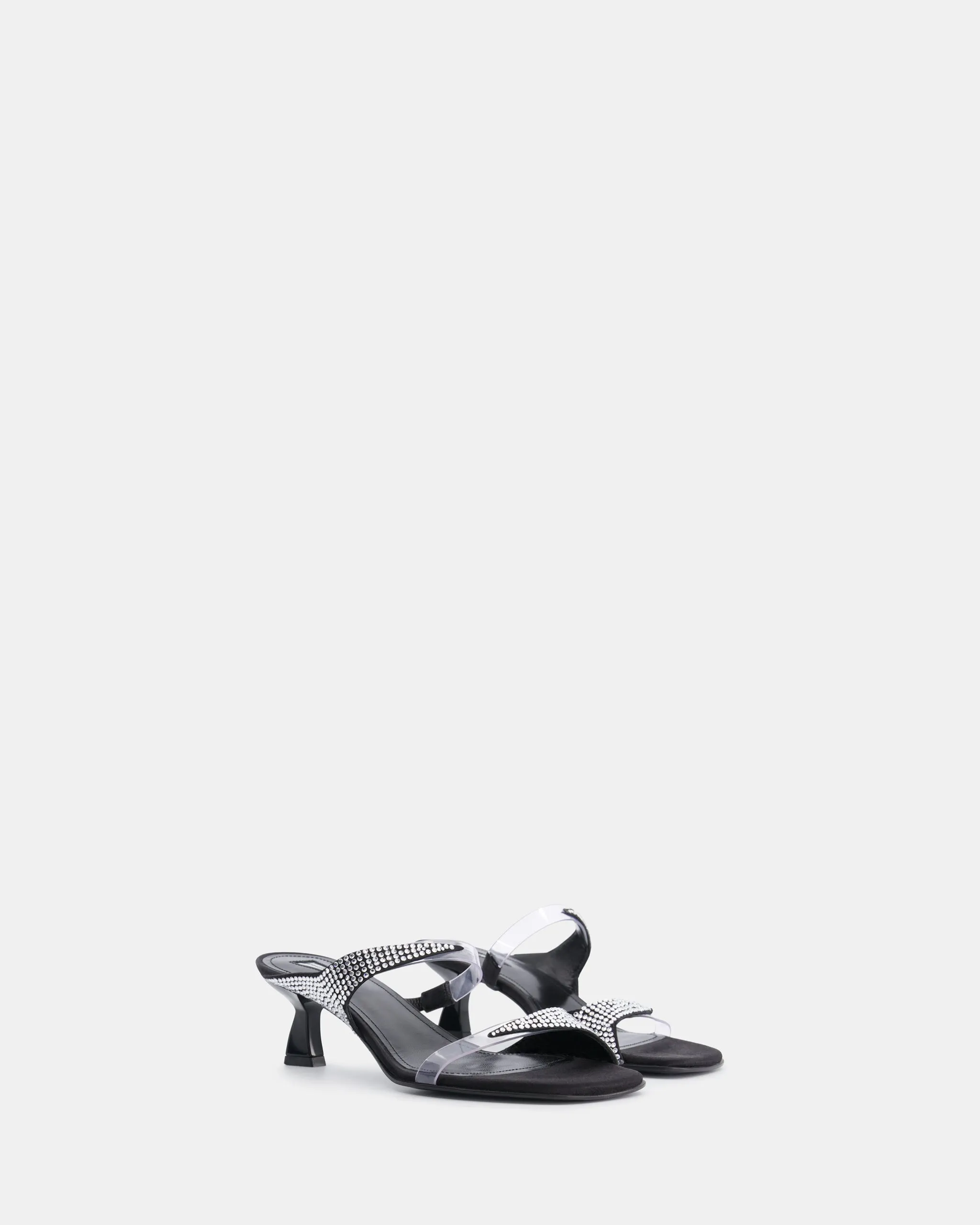 Dona Luna Mule 50 Black Satin