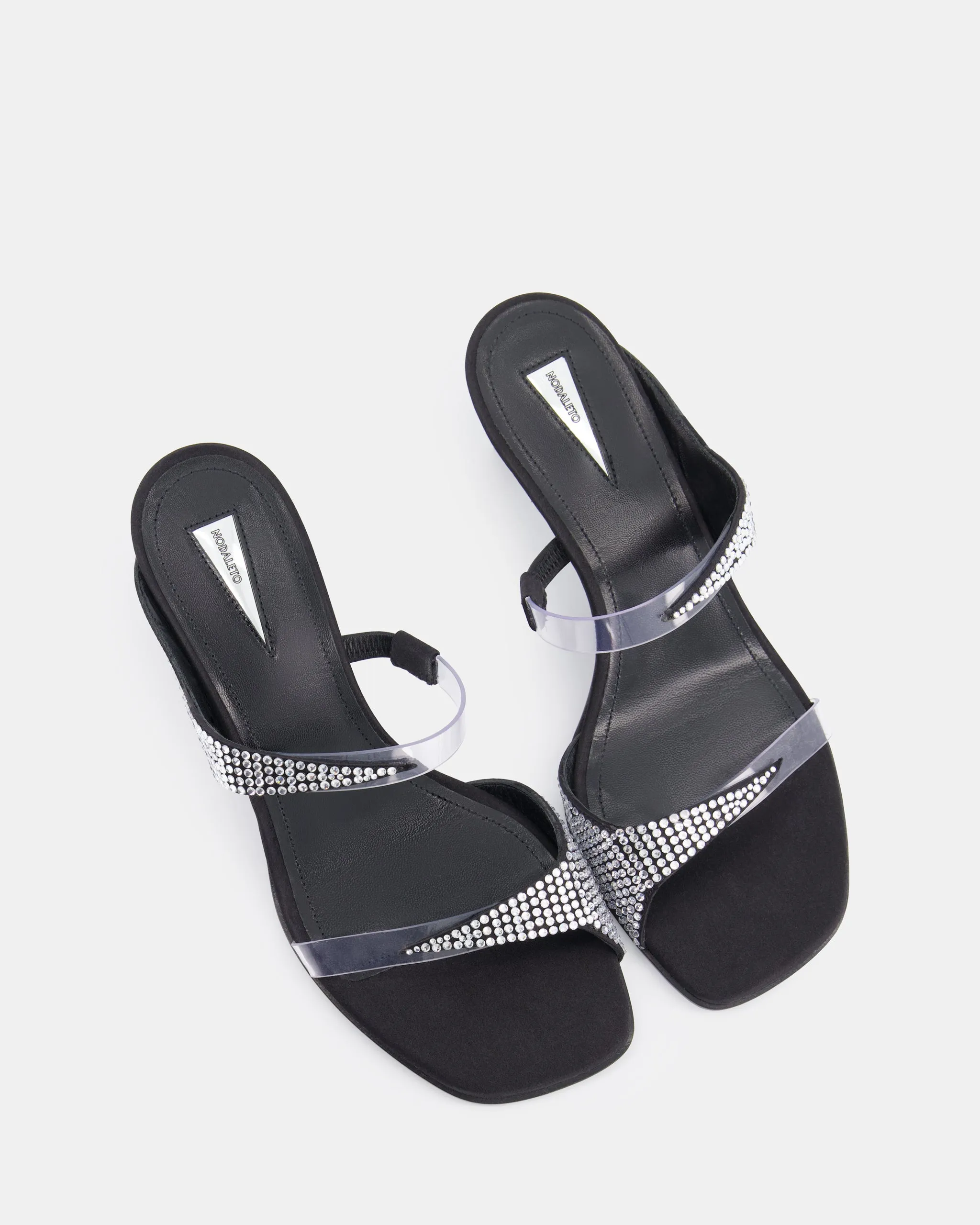 Dona Luna Mule 50 Black Satin
