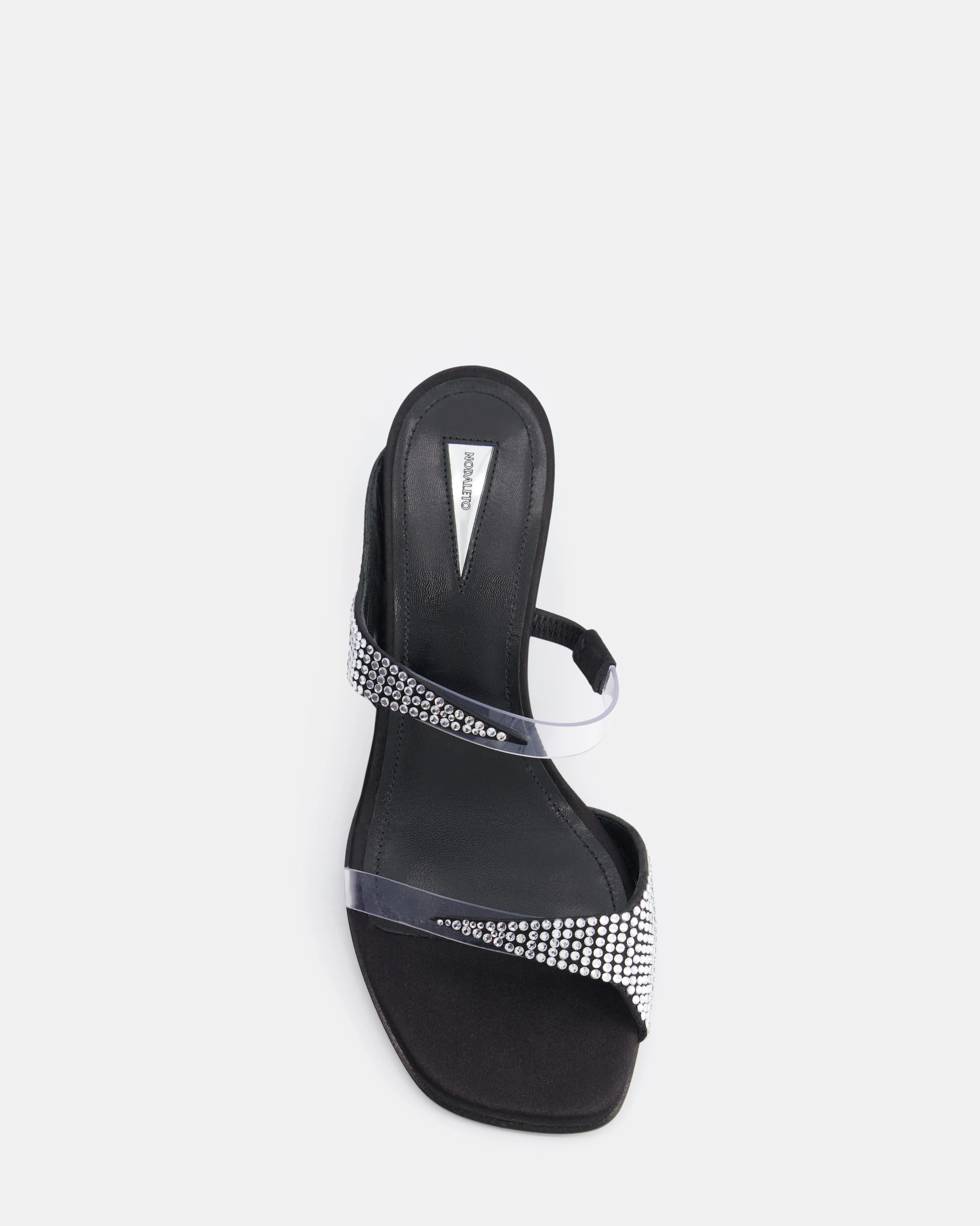 Dona Luna Mule 50 Black Satin