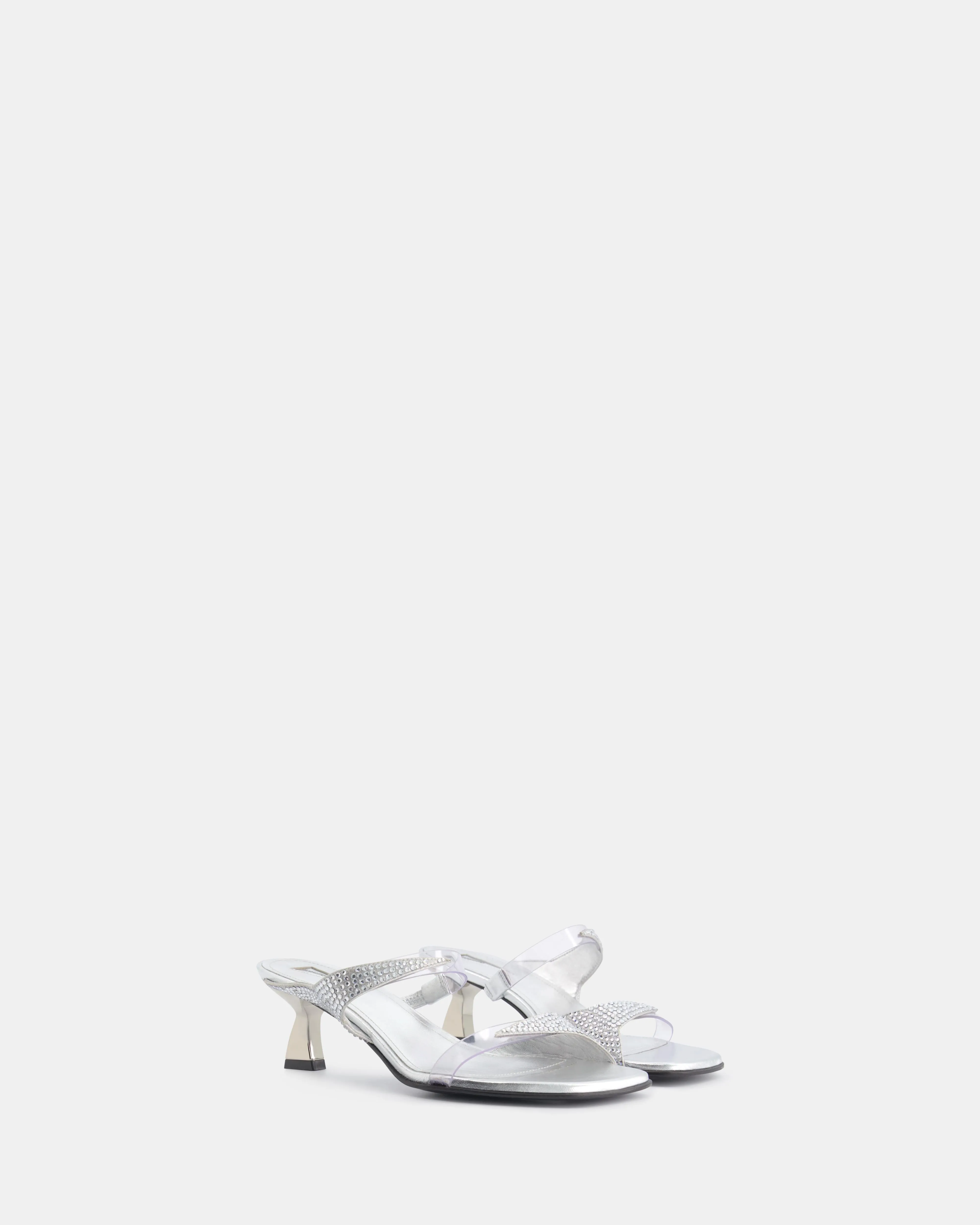 Dona Luna Mule 50 Silver Metallic Nappa