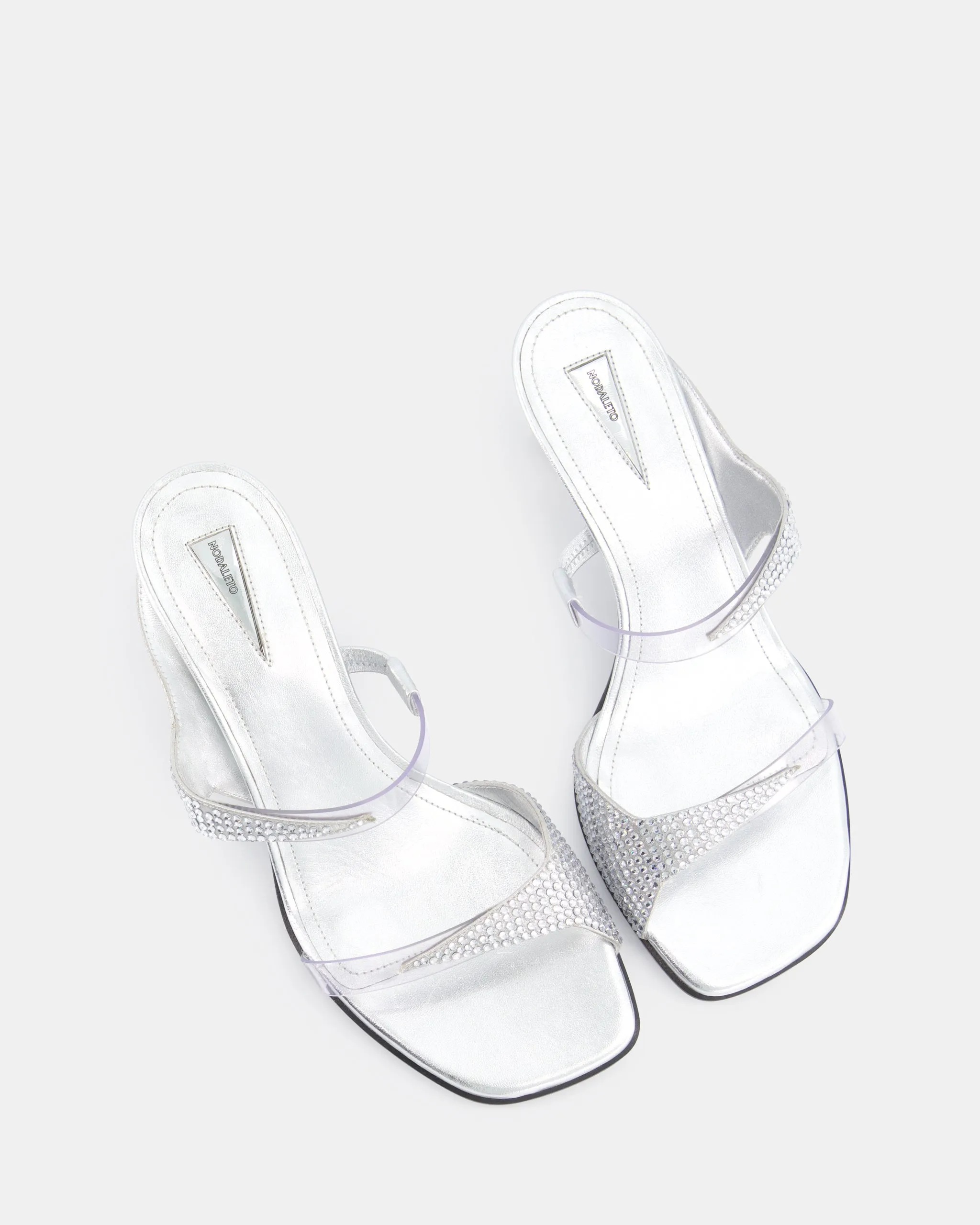 Dona Luna Mule 50 Silver Metallic Nappa