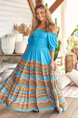 Dreams Print Claudette Maxi Dress