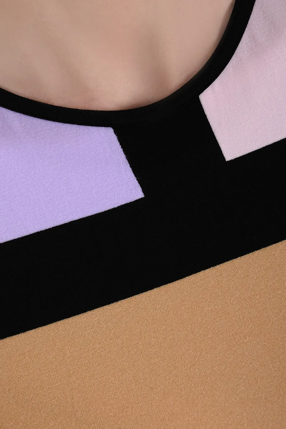 EMILIO CAVALLINI SHERYLIN Color Block Dress