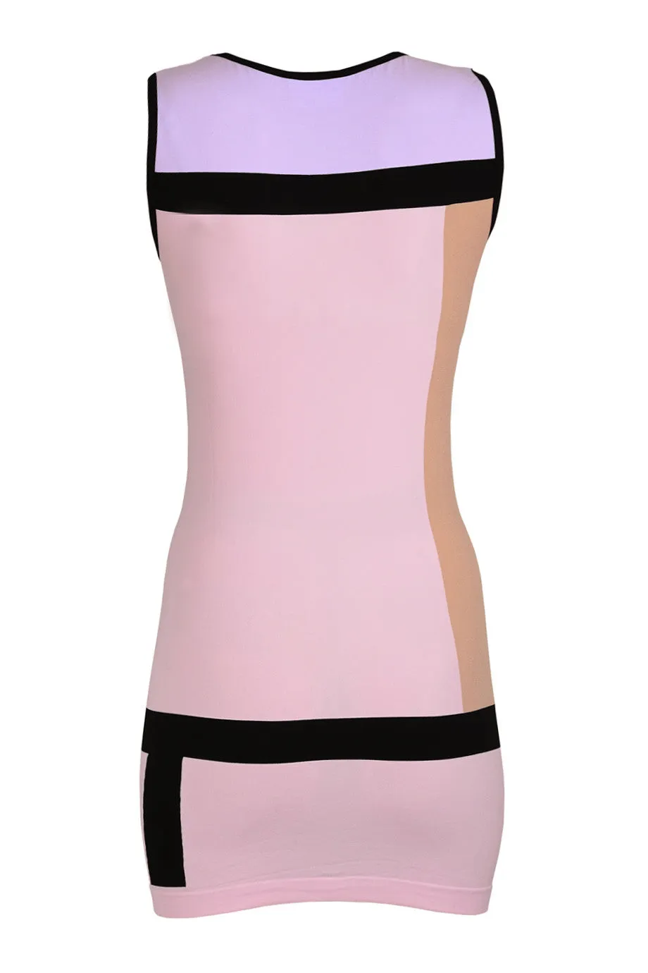 EMILIO CAVALLINI SHERYLIN Color Block Dress