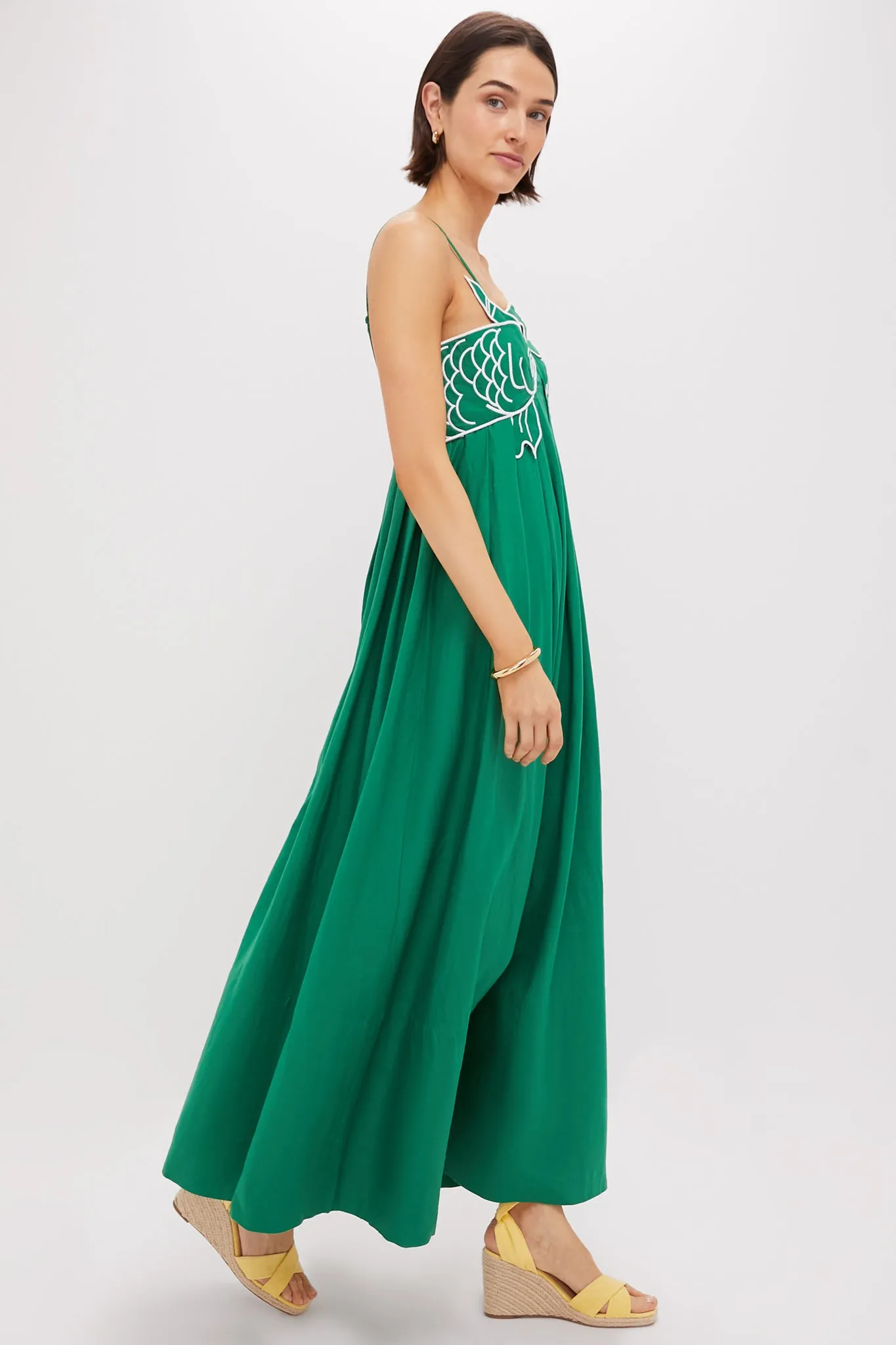 Exclusive Green Fish Top Maxi Dress