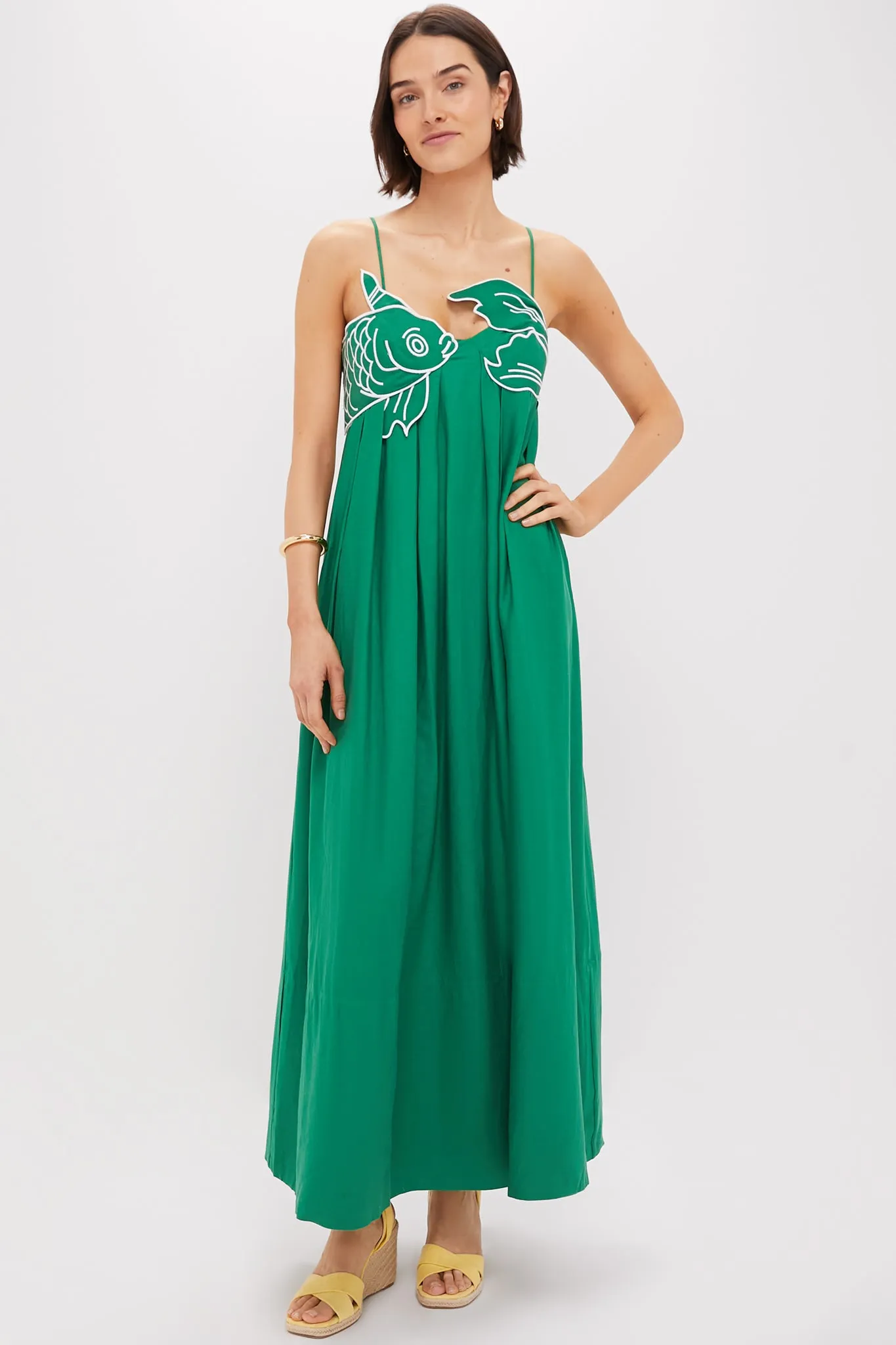 Exclusive Green Fish Top Maxi Dress