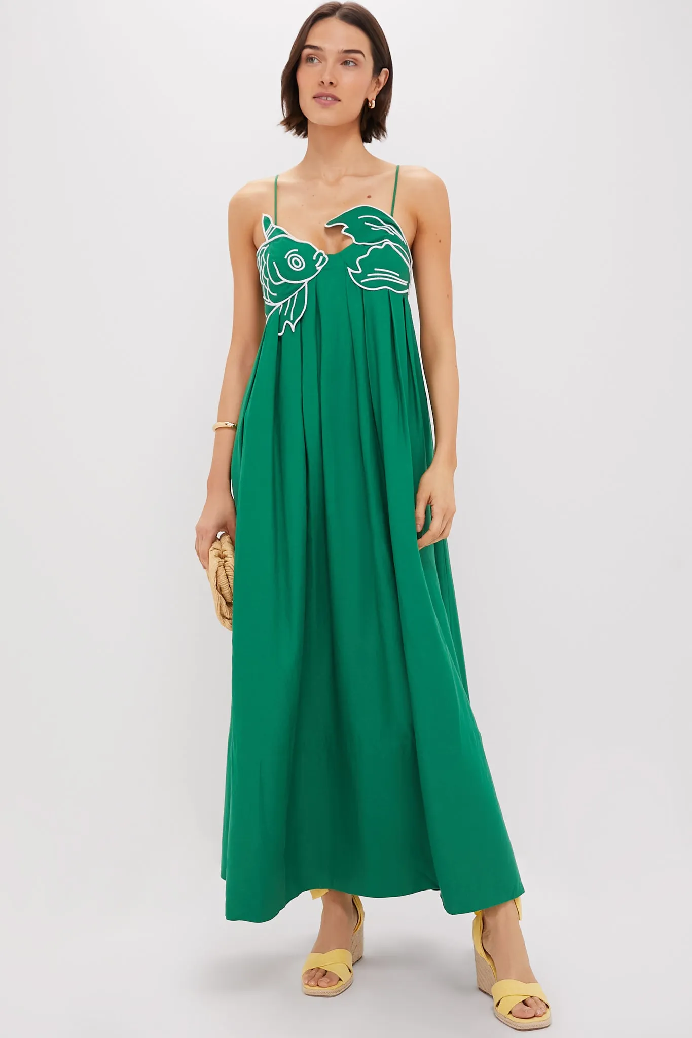 Exclusive Green Fish Top Maxi Dress