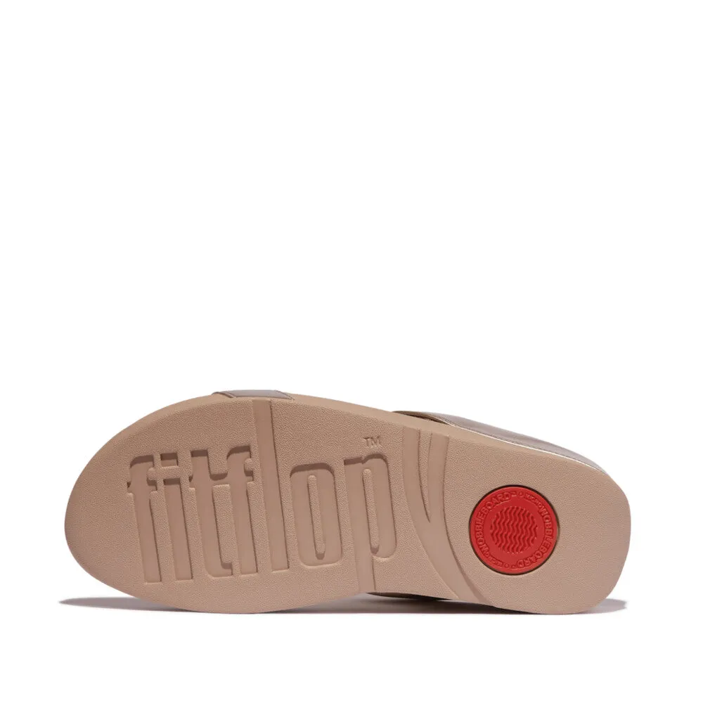 FitFlop Halo Bead-Circle Metallic H-Bar Slides