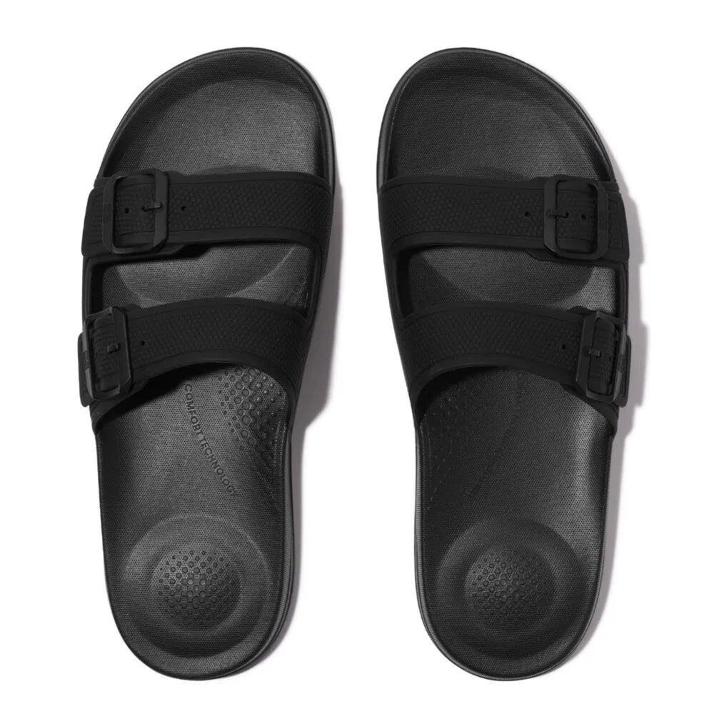 FitFlop IQUSHION Mens Two-Bar Buckle Slides