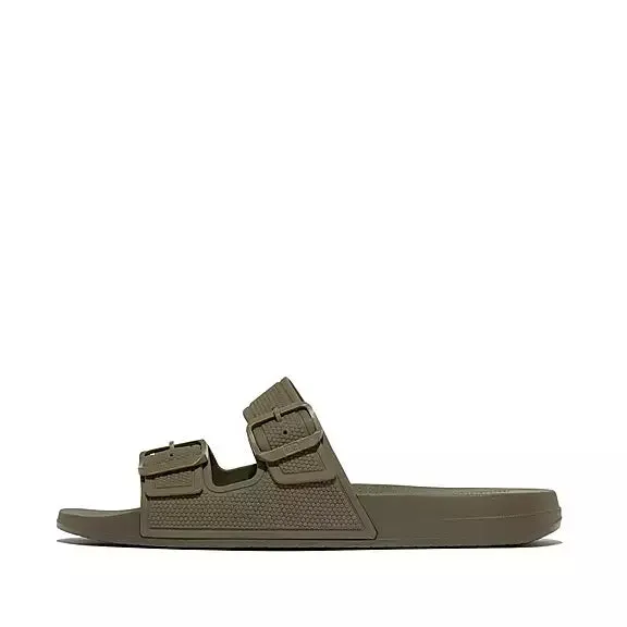 FitFlop IQUSHION Mens Two-Bar Buckle Slides