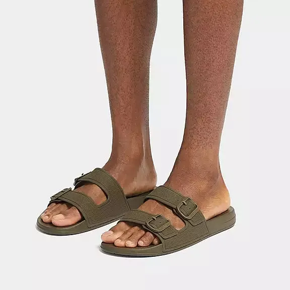 FitFlop IQUSHION Mens Two-Bar Buckle Slides