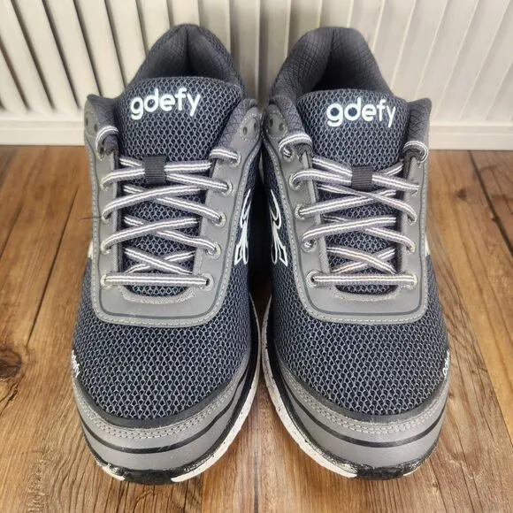 GDEFY Gravity Defyer Mighty Walk Men's 9 M Gray Athletic Walking Sneakers Shoes