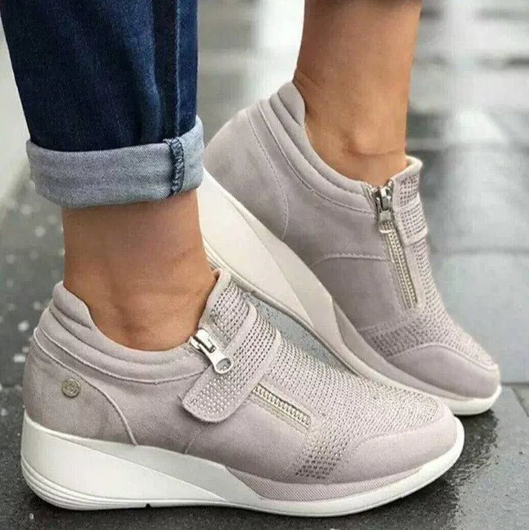 GS Ergo Walk | Ergonomische vrouwen sneaker met glitter detail en rits