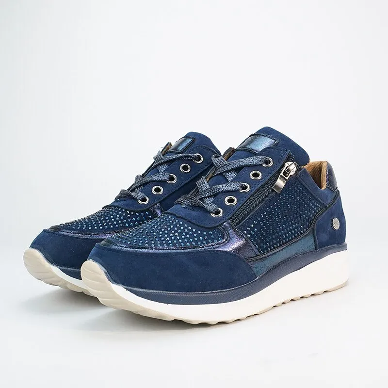 GS Ergo Walk | Ergonomische vrouwen sneaker met glitter detail en rits