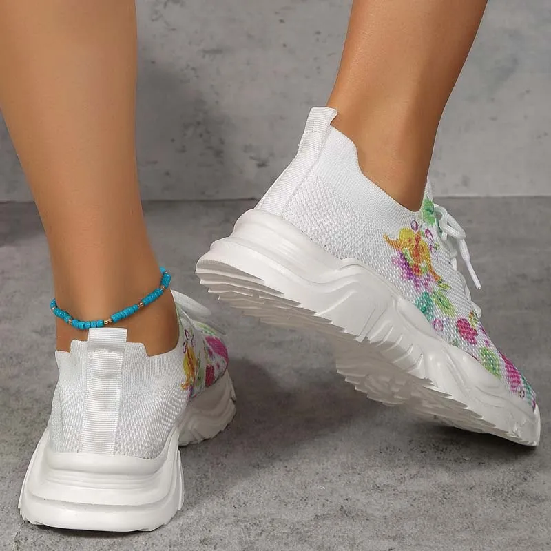 GS Flower Walk | Brede sneakers met bloemenpatroon voor dames