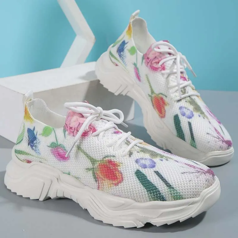 GS Flower Walk | Brede sneakers met bloemenpatroon voor dames