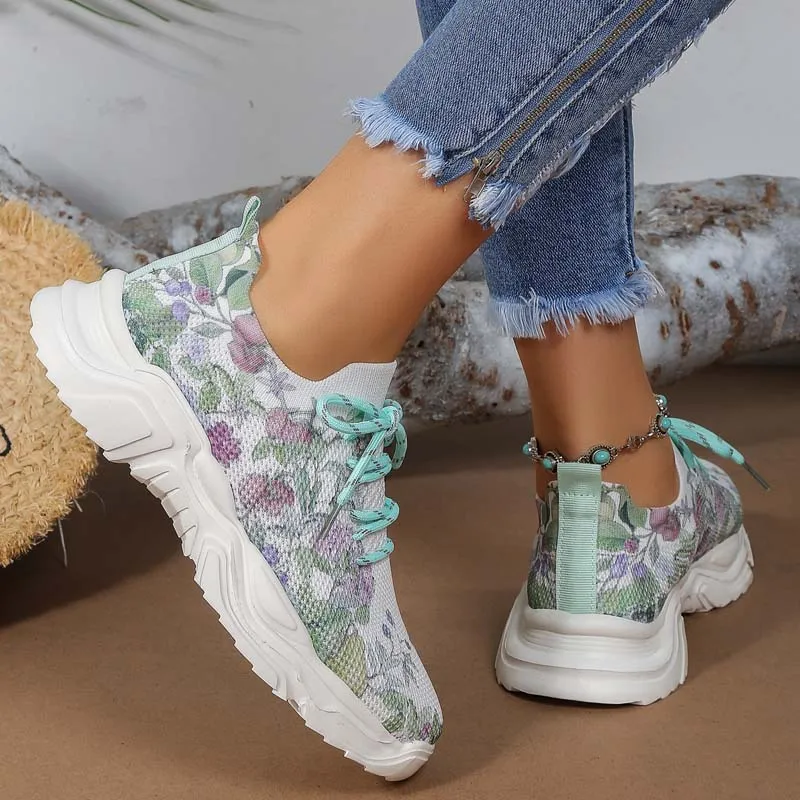 GS Flower Walk | Brede sneakers met bloemenpatroon voor dames