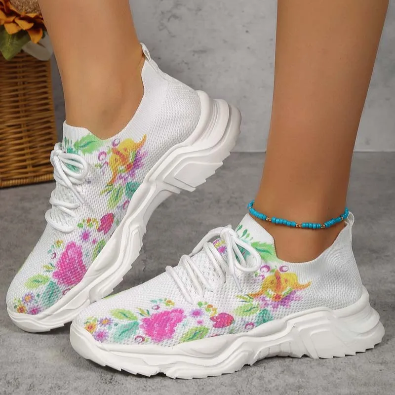 GS Flower Walk | Brede sneakers met bloemenpatroon voor dames