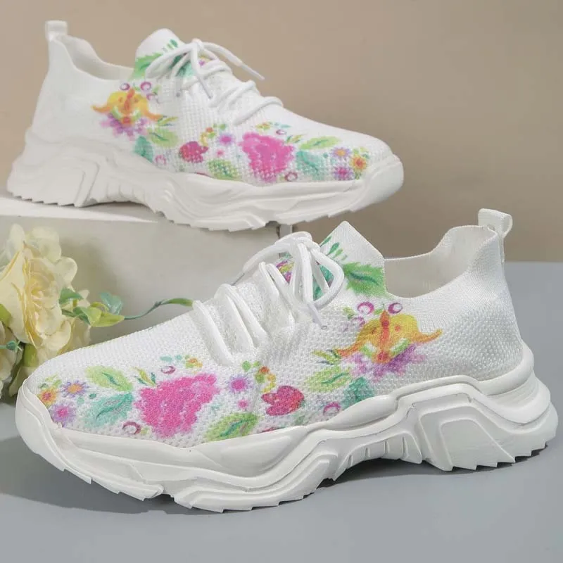 GS Flower Walk | Brede sneakers met bloemenpatroon voor dames