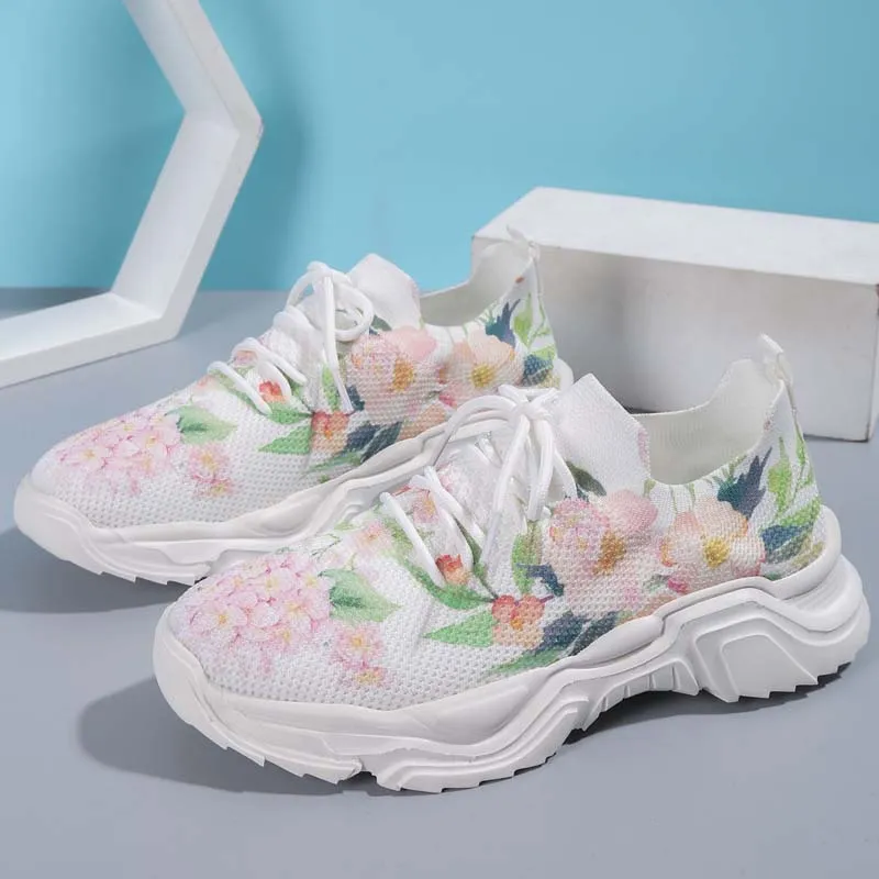 GS Flower Walk | Brede sneakers met bloemenpatroon voor dames