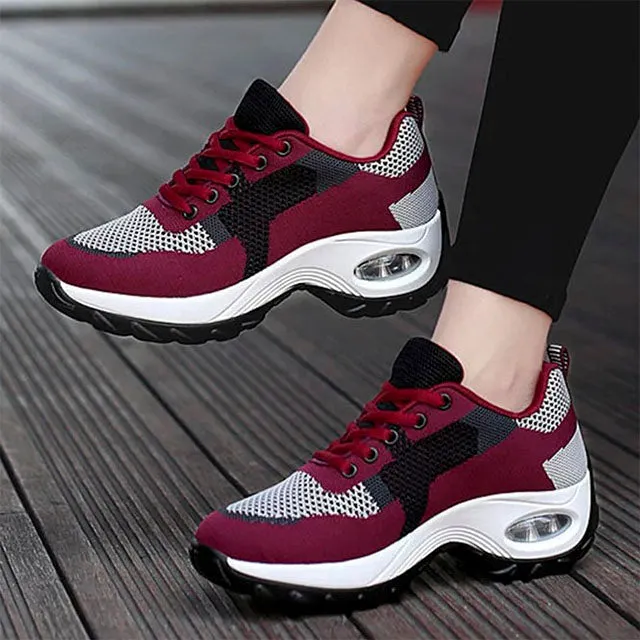 GS Ultra Walk Air | Sportieve sneakers met dempende zool en color block print voor dames