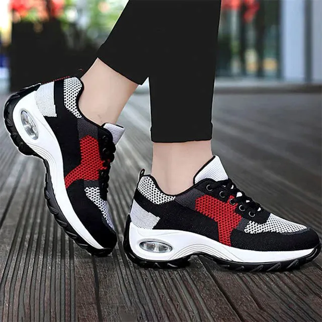 GS Ultra Walk Air | Sportieve sneakers met dempende zool en color block print voor dames