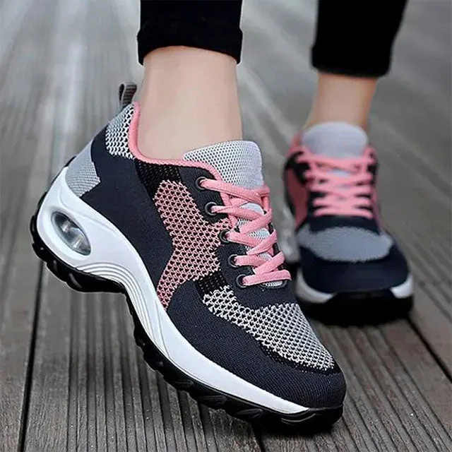 GS Ultra Walk Air | Sportieve sneakers met dempende zool en color block print voor dames