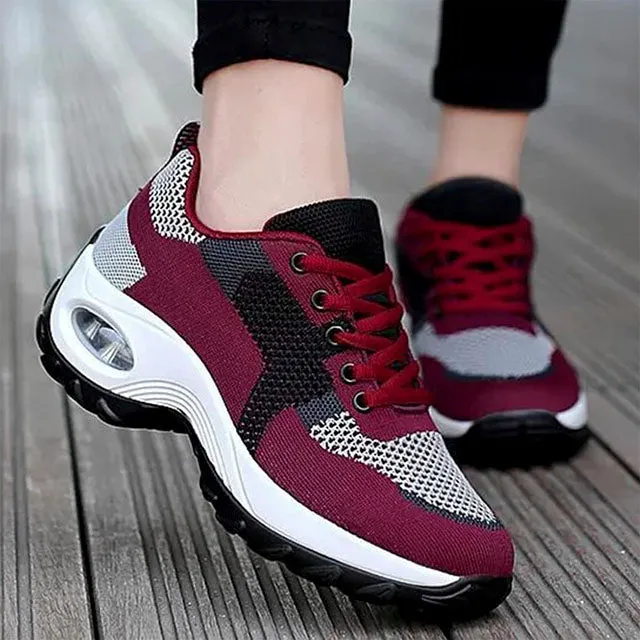 GS Ultra Walk Air | Sportieve sneakers met dempende zool en color block print voor dames
