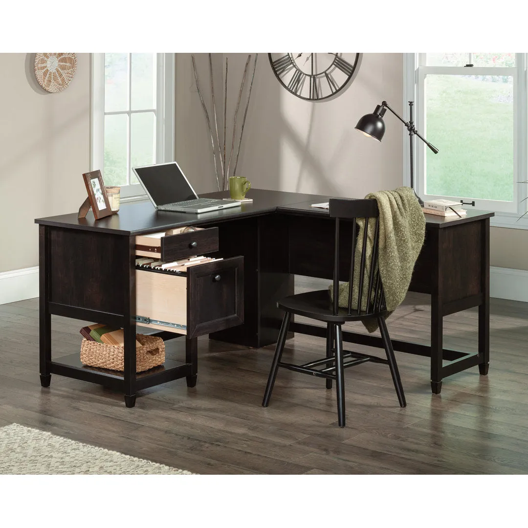 Gunalda L-Shape Executive Desk Red Barrel Studio® Color: Estate Black