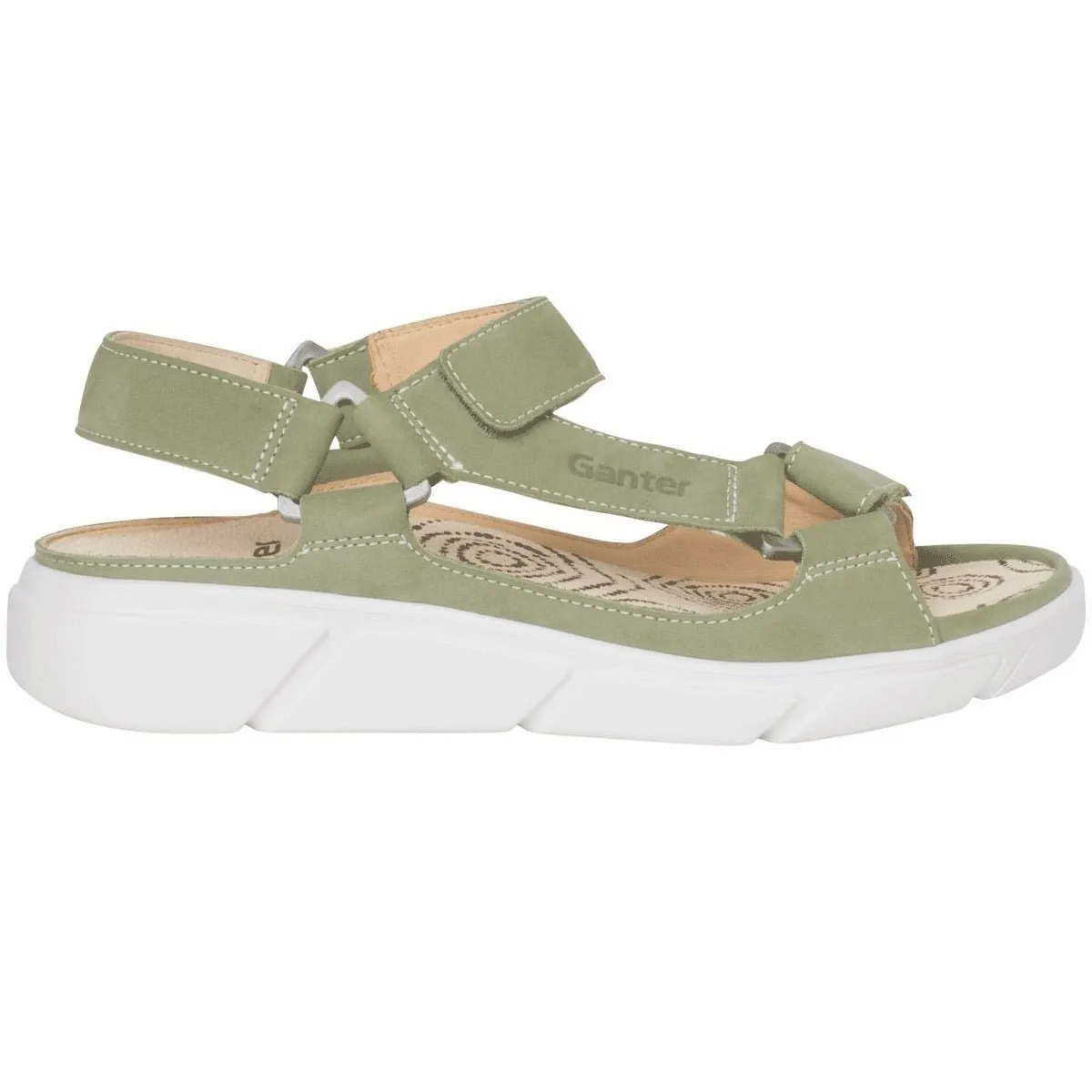 'Halina' women's wide fit (H) sandal - green