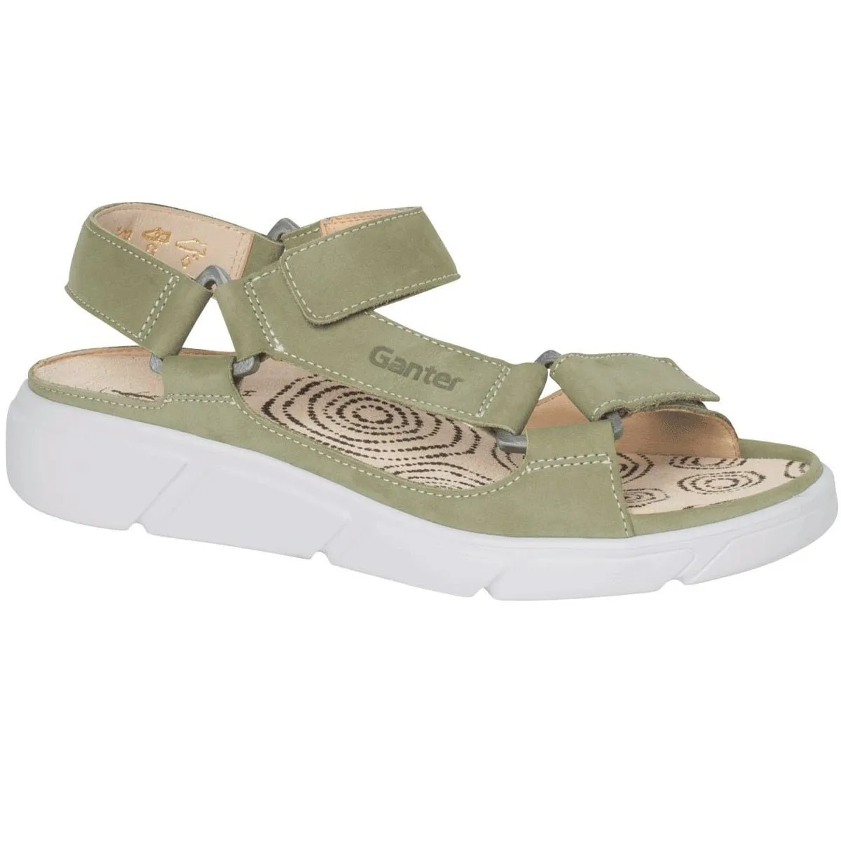 'Halina' women's wide fit (H) sandal - green