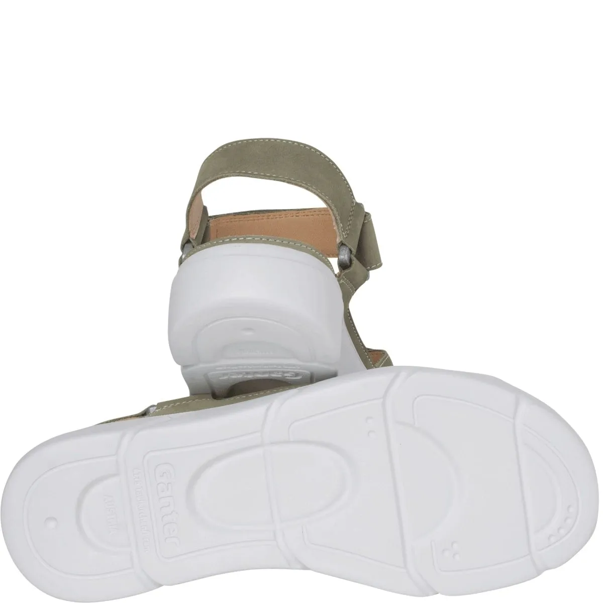 'Halina' women's wide fit (H) sandal - green