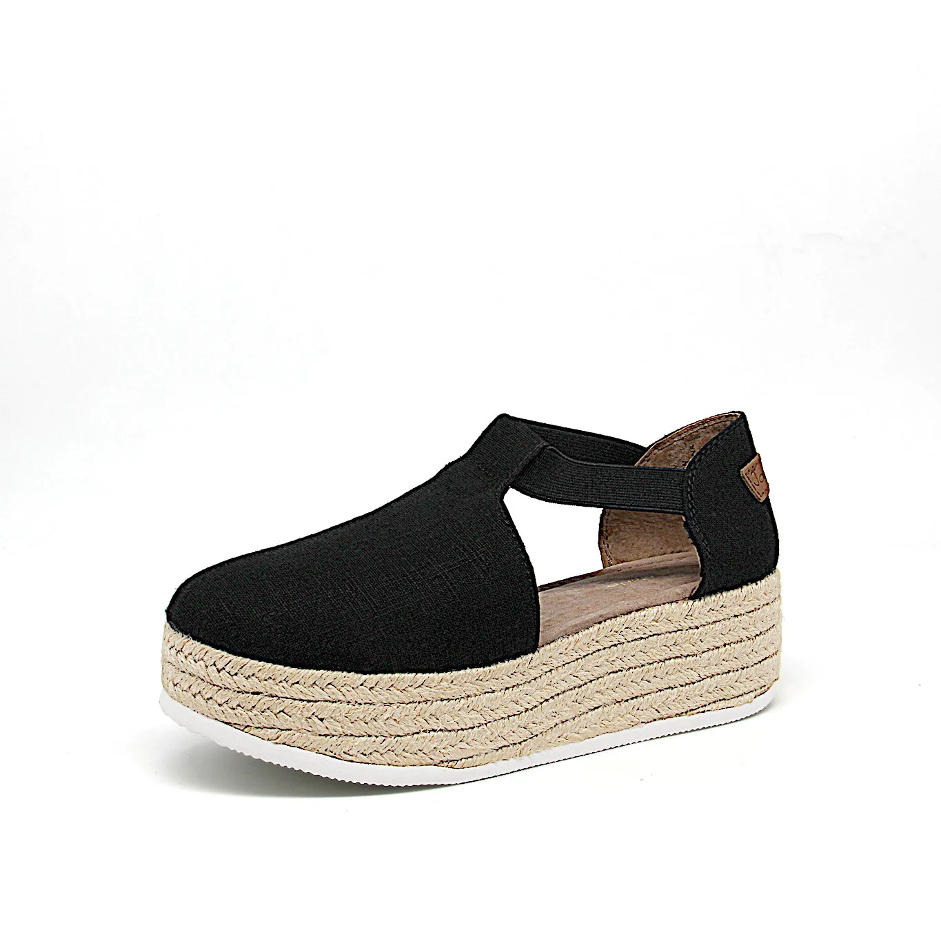 Handmade Women’s Slip-On Espadrille Linen Loafers Wedges-AE006W