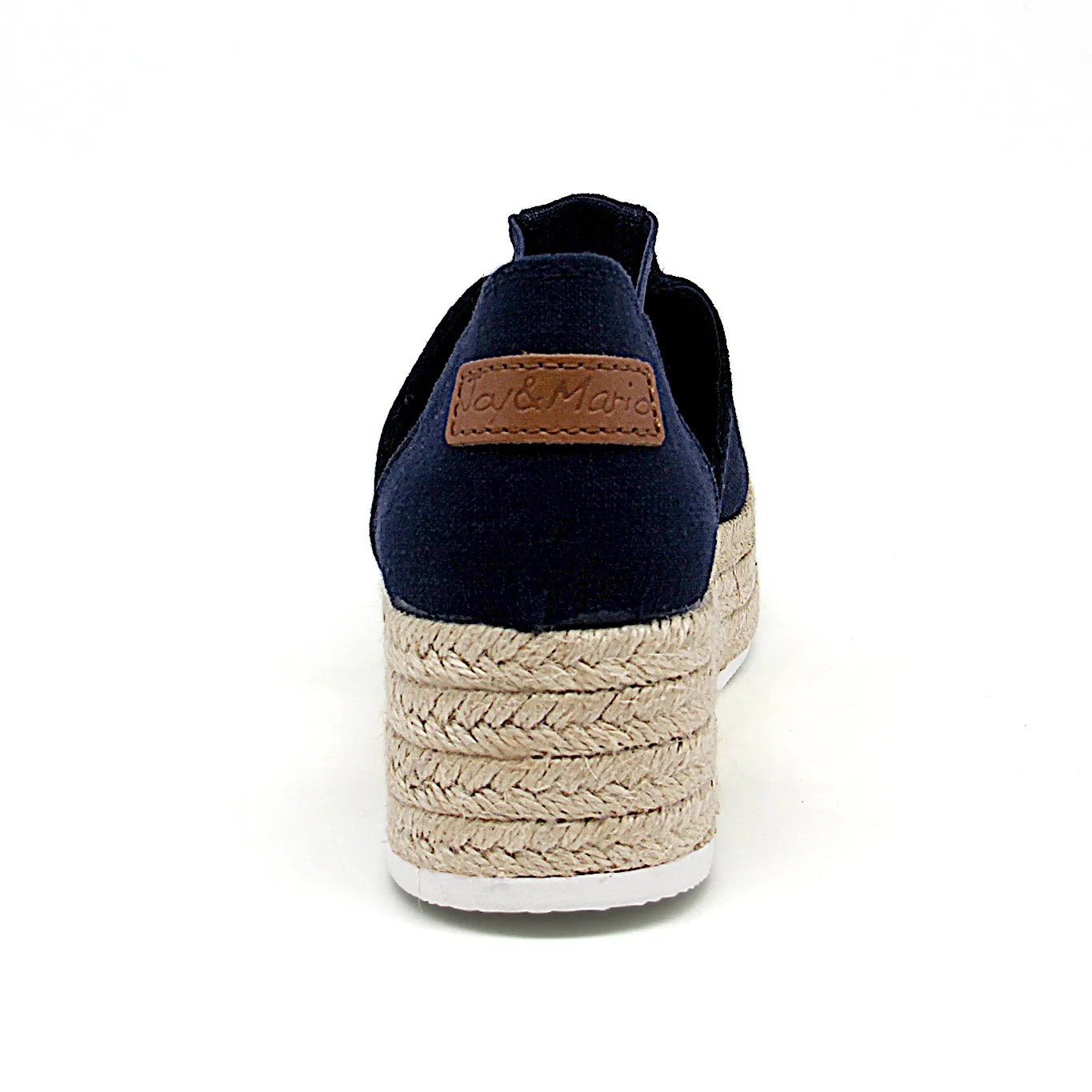 Handmade Women’s Slip-On Espadrille Linen Loafers Wedges-AE006W