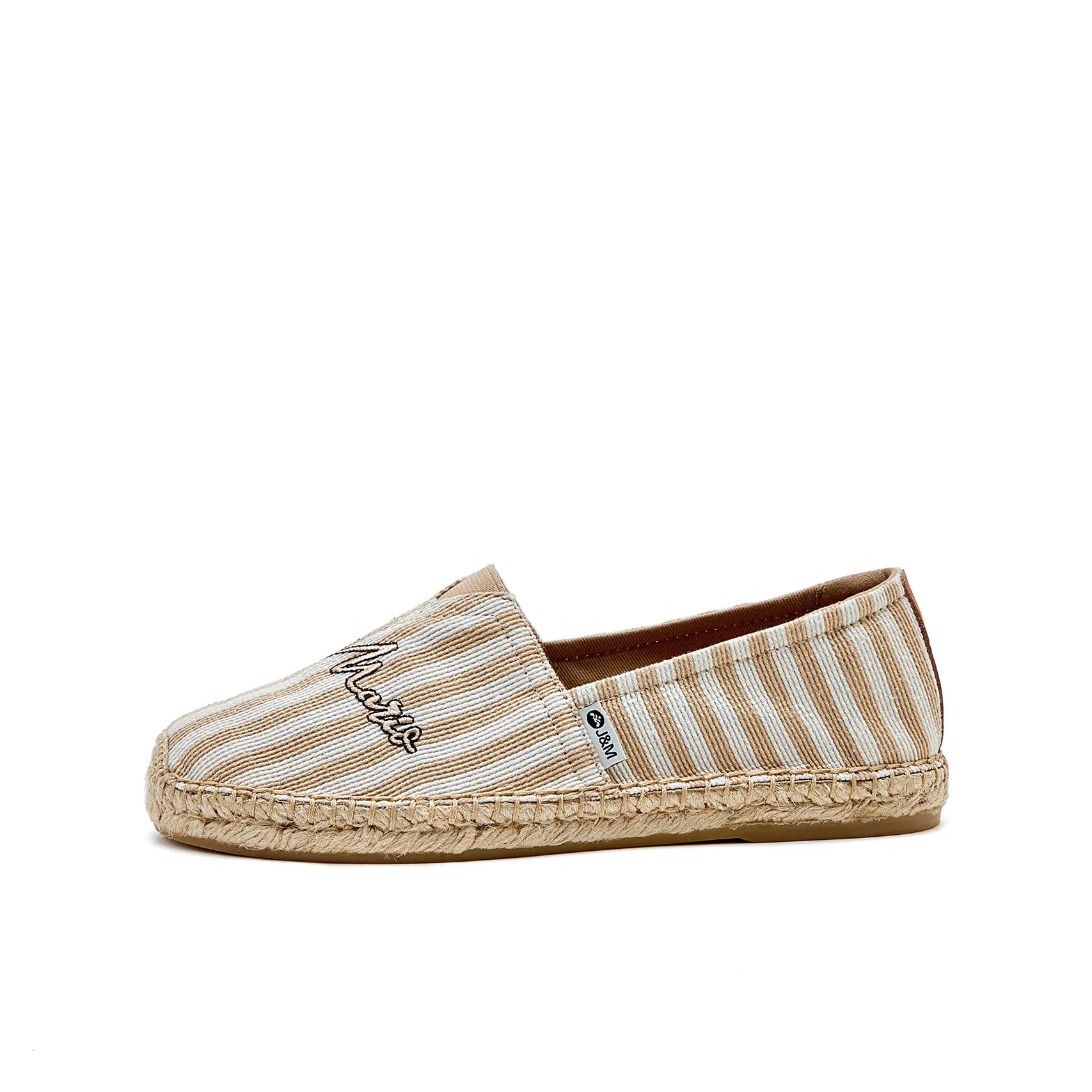 Handmade Women’s Slip-On Espadrille Stripe Flats-05325W