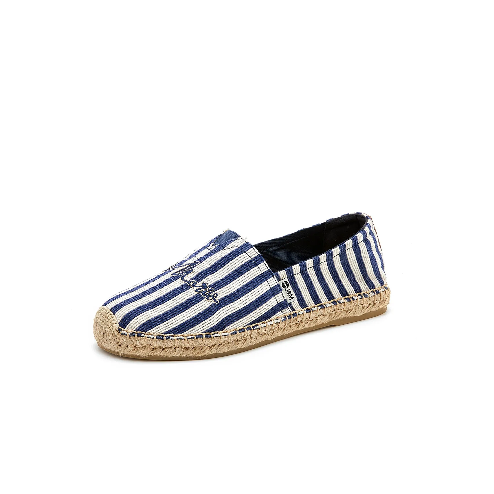Handmade Women’s Slip-On Espadrille Stripe Flats-05325W