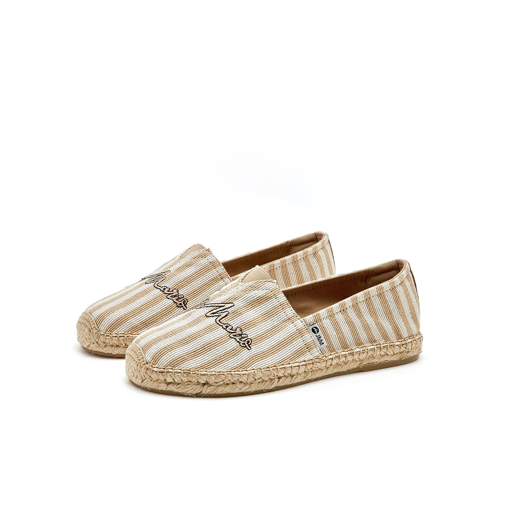 Handmade Women’s Slip-On Espadrille Stripe Flats-05325W