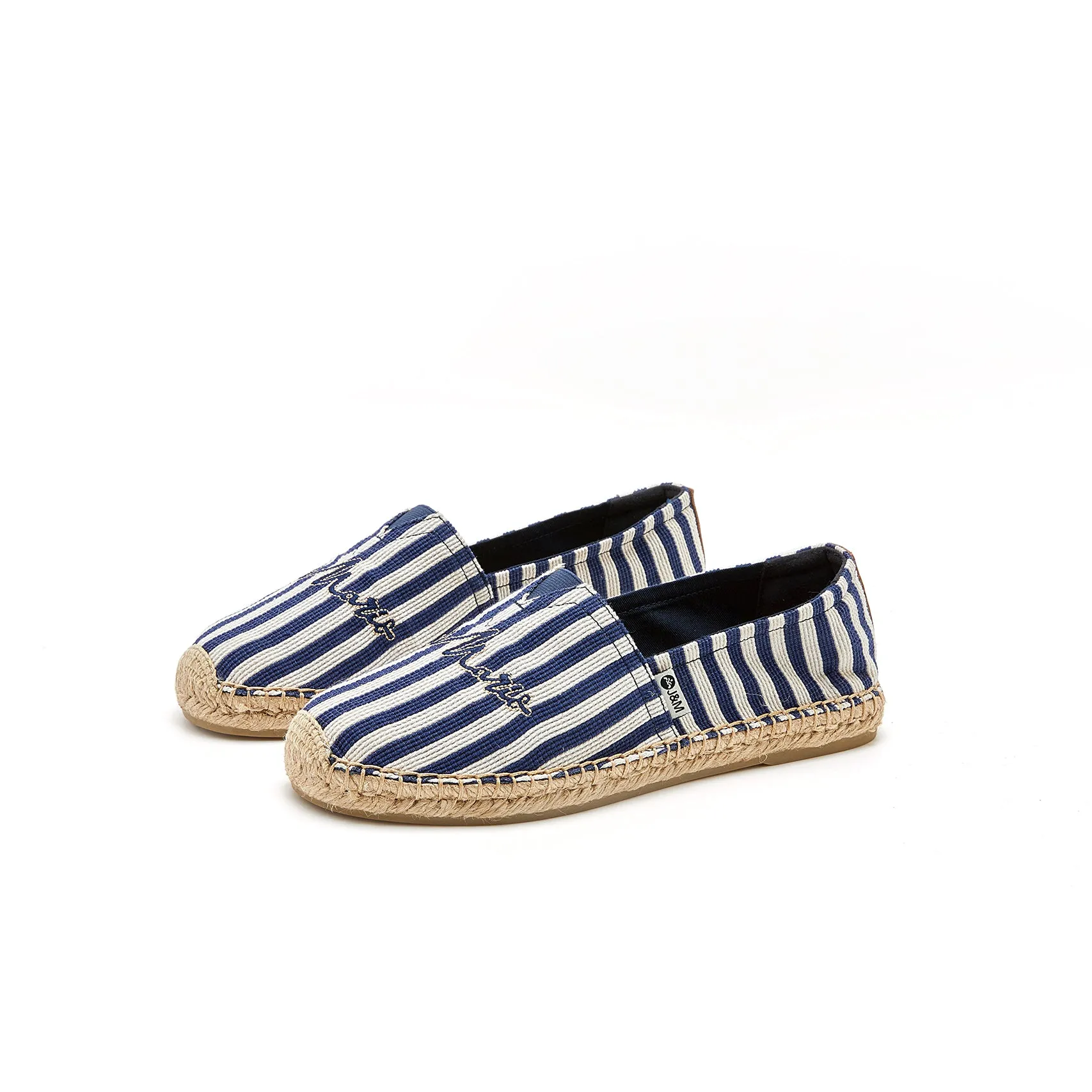Handmade Women’s Slip-On Espadrille Stripe Flats-05325W