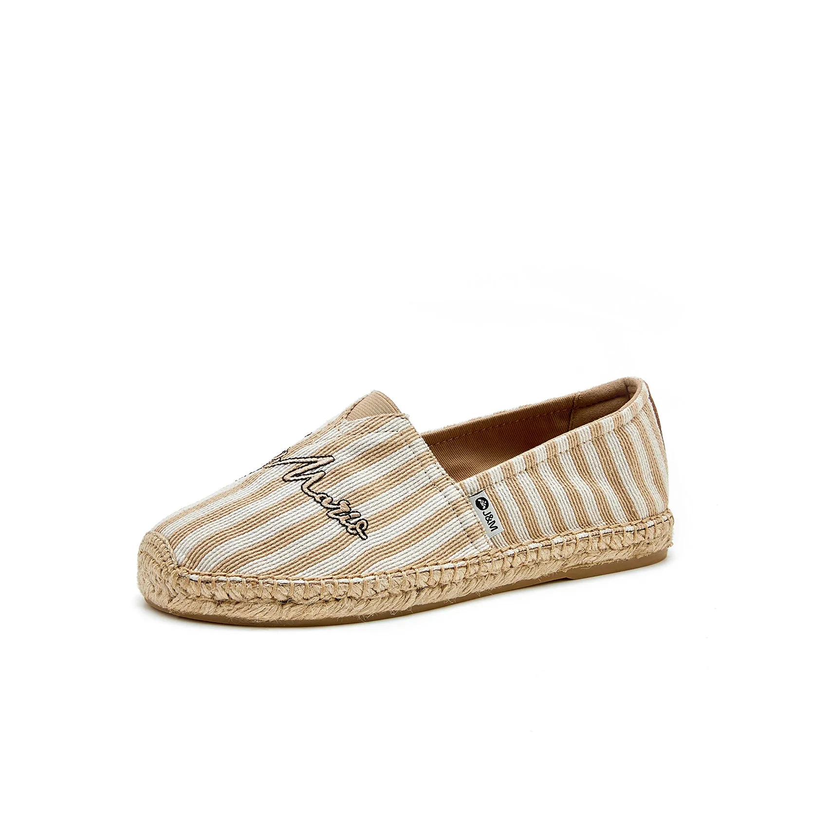 Handmade Women’s Slip-On Espadrille Stripe Flats-05325W
