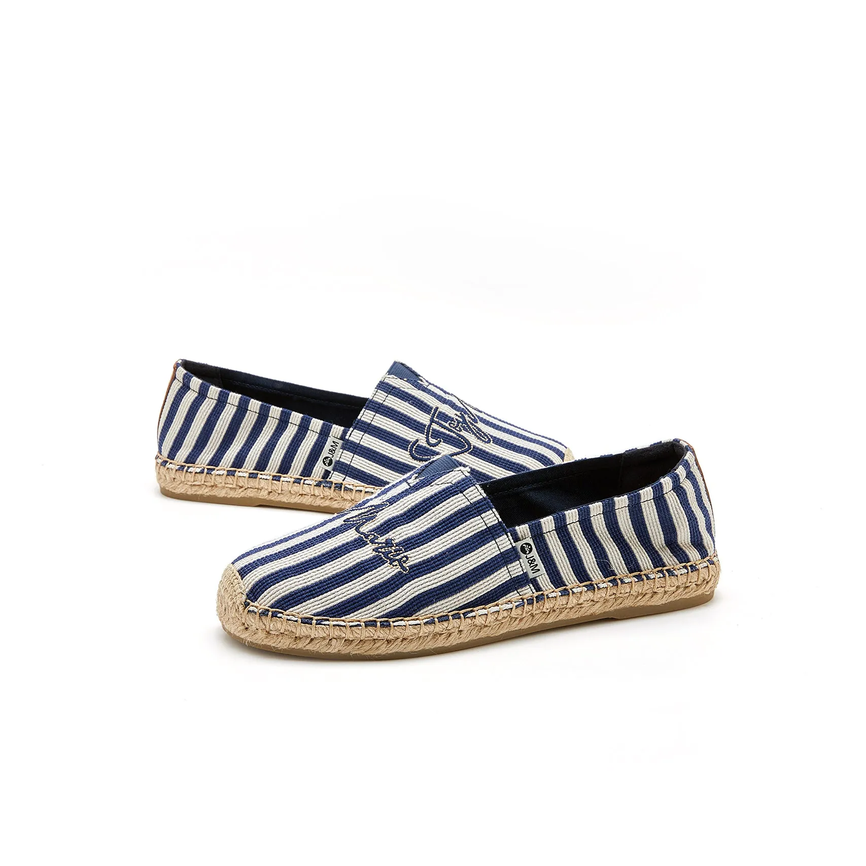 Handmade Women’s Slip-On Espadrille Stripe Flats-05325W