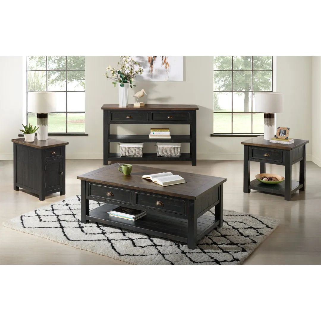 Holliman End Table with Storage Lark Manor™ Color: Black/Brown